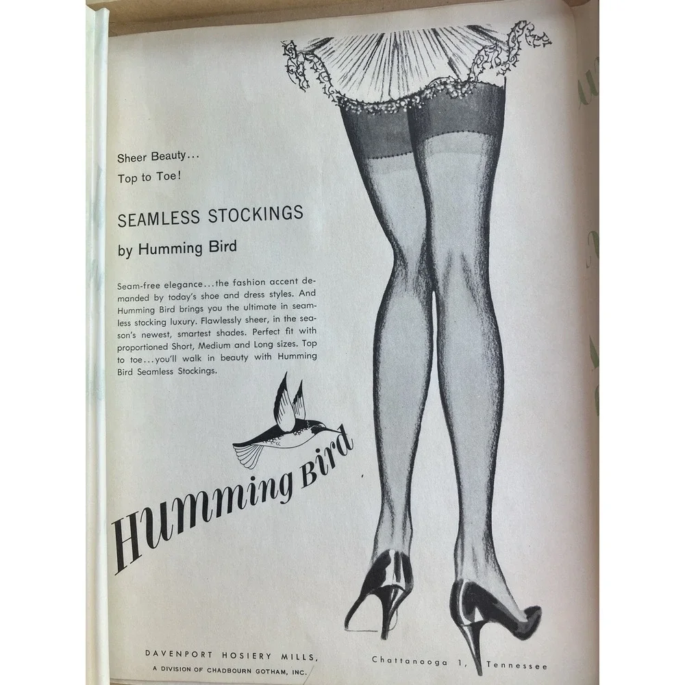 Vtg 1960s Oleg Cassini Humming Bird Stockings 9.5